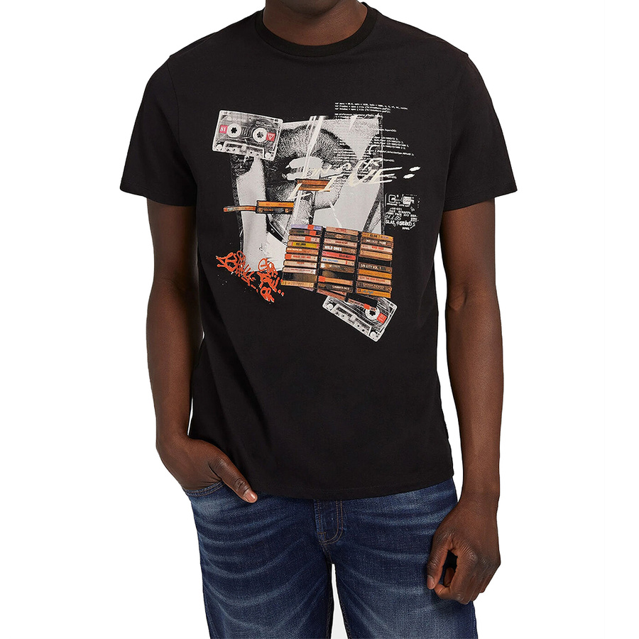 T-shirt Męski GUESS M2YI02K9RM1 Czarny