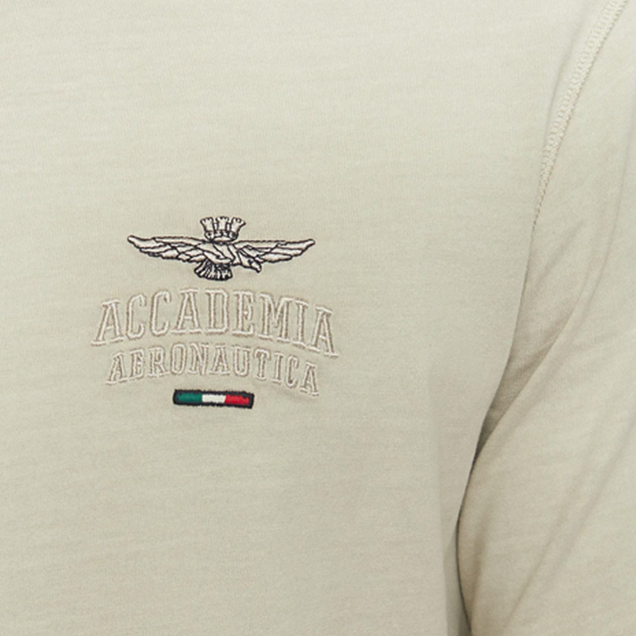 T-shirt Męski Aeronautica Militare 242TS2302J652 Beżowy