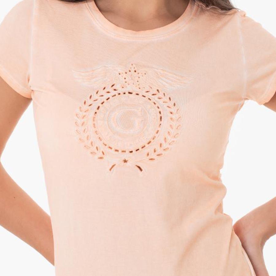 T-shirt Damski GUESS Logo W4GI36 KA0Q1 Pomarańczowy