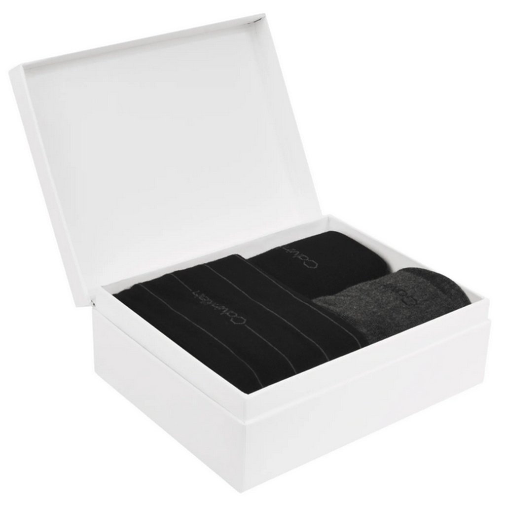 Skarpety Męskie CALVIN KLEIN 3-PACK 701230087 Szary/Granatowy