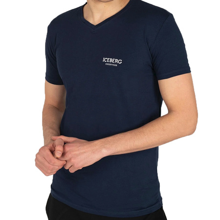 T-shirt Męski ICEBERG ICE1UTS02 Granatowy