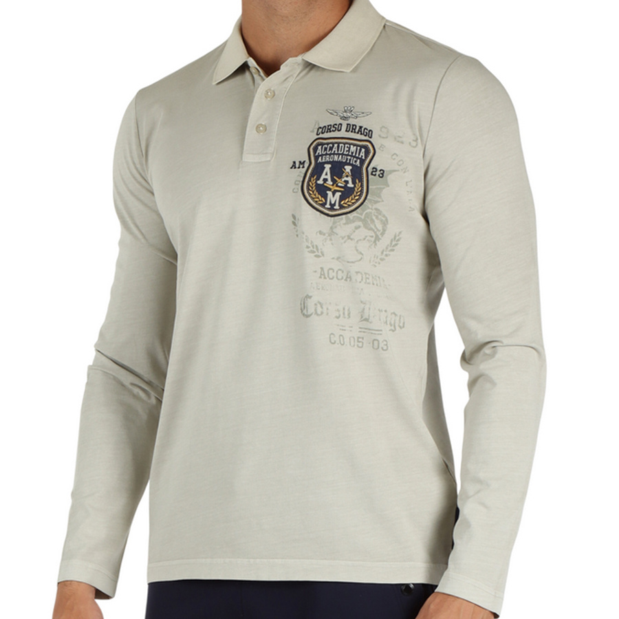 Koszulka Polo Aeronautica Militare 242PO1798J652 Beżowy
