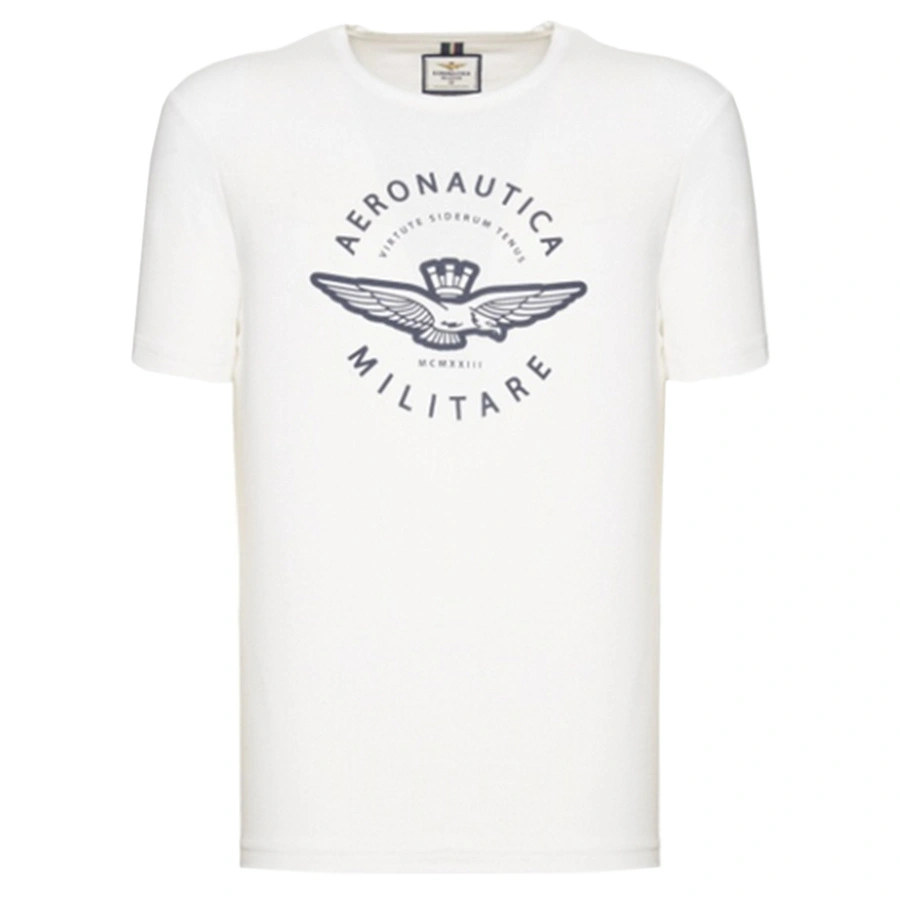 T-shirt Męski Aeronautica Militare 201TS1719J452 Biały