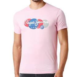 T-shirt Męski PEPE JEANS Oldwive PM508942 Różowy
