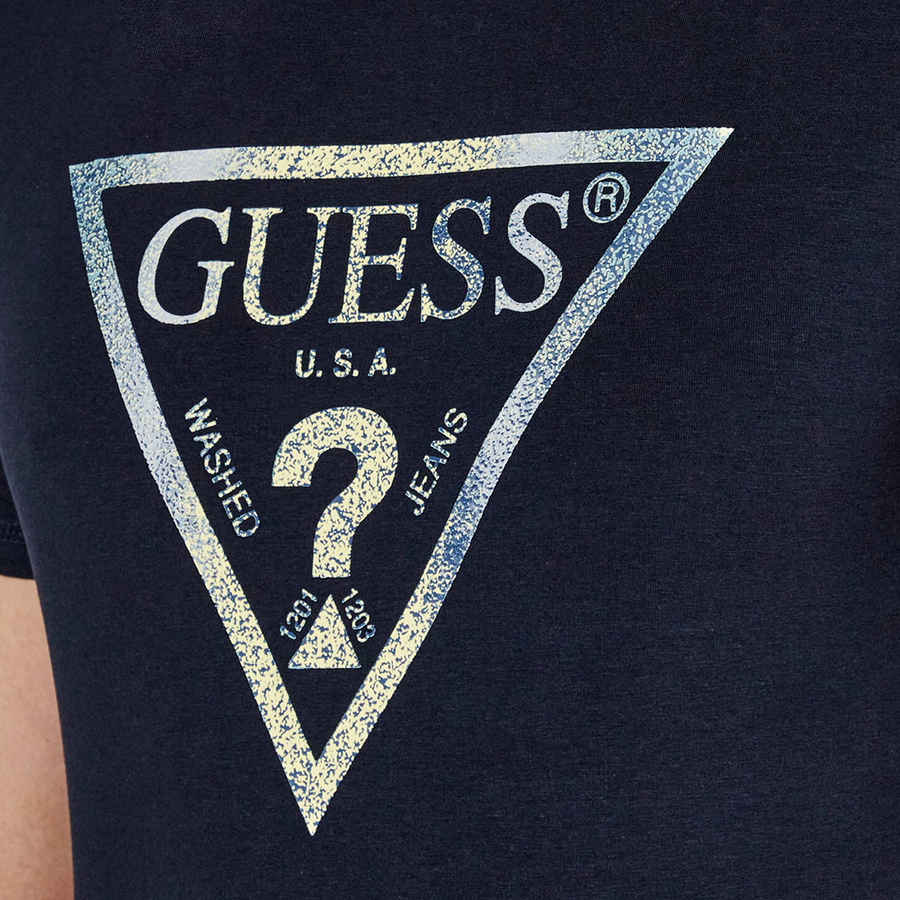T-Shirt Męski GUESS Logo M4BI35 J1314 Granatowy