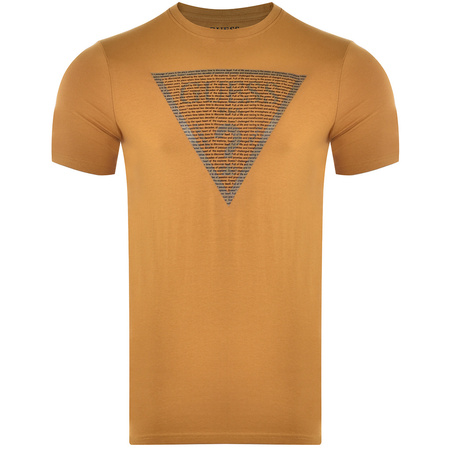 T-Shirt Męski GUESS Logo M1RI28 J1311 Bursztynowy