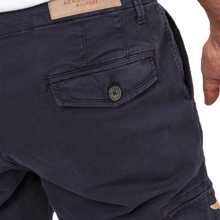 Spodnie Aeronautica Militare 241PA1580CT3253 Granatowe