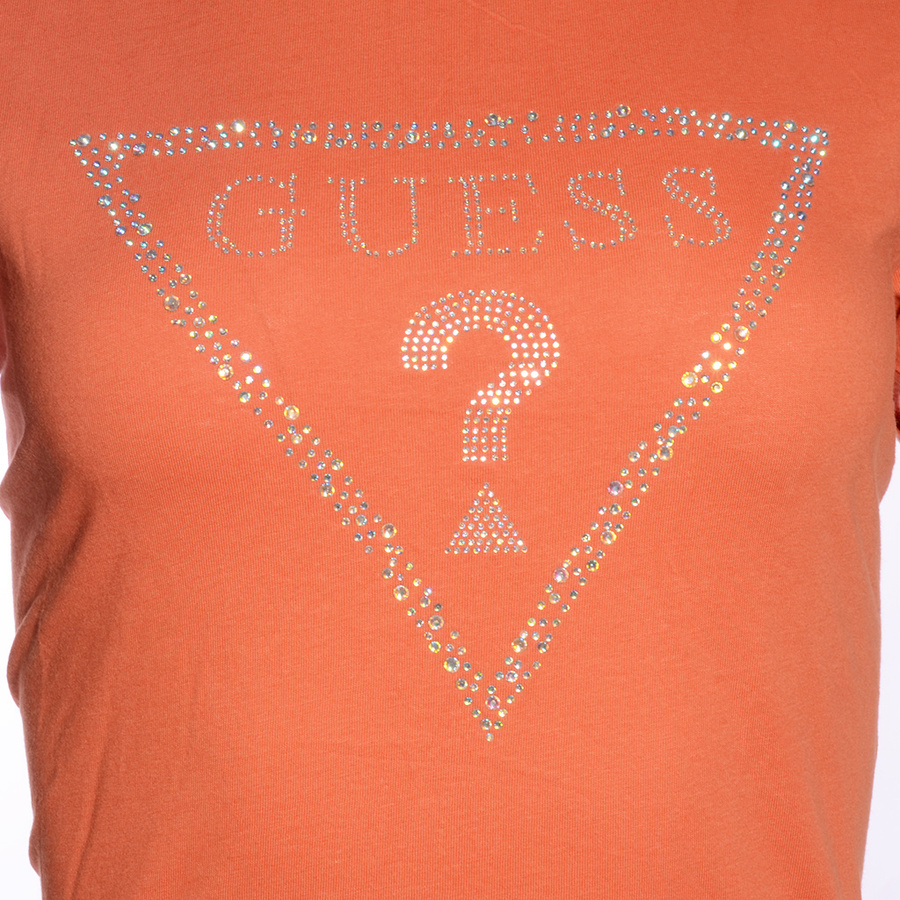 Top T-shirt Damski GUESS S1GI31 KAK90 Pomarańczowy