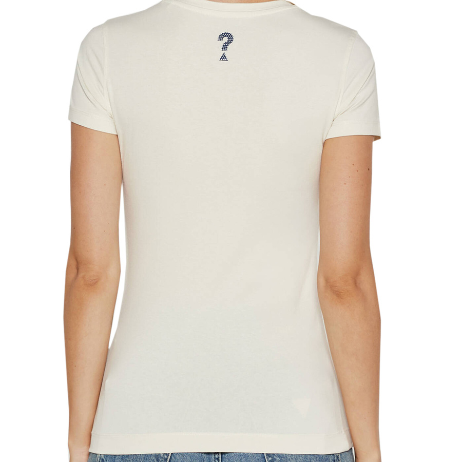 T-shirt Damski GUESS Roses W4BI19 J1314 Ecru