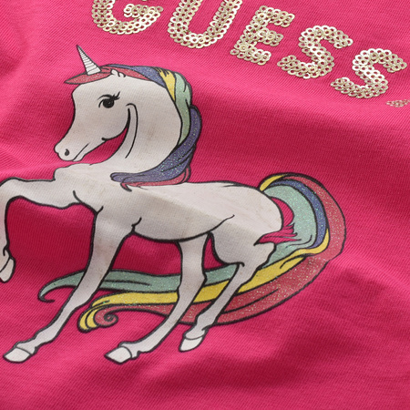 T-shirt Dziecięcy GUESS J73I56 K5M20 Różowy