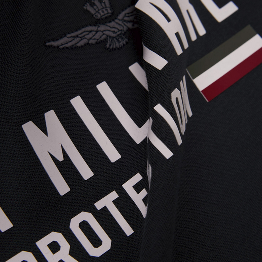T-shirt Męski Aeronautica Militare 242TS1942J538 Granatowy