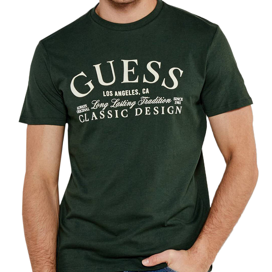 T-Shirt Męski GUESS M5RI43 K9RM1 Zielony