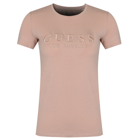 T-Shirt Damski GUESS Logo M1RI28 J1311 Różowy