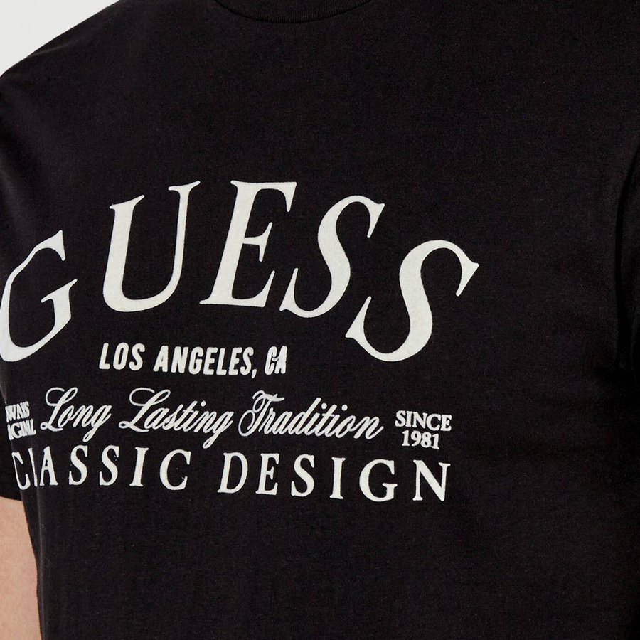 T-Shirt Męski GUESS M5RI43 K9RM1 Czarny