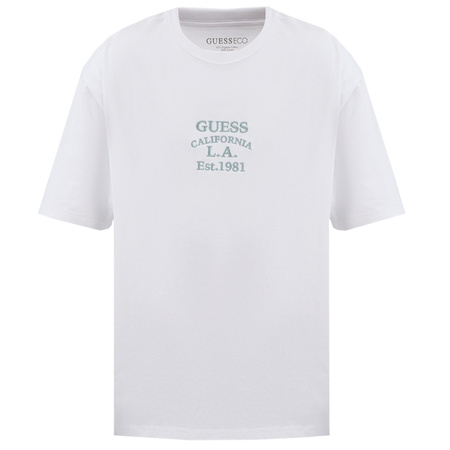 T-shirt Męski Logo GUESS M5RI35 K8FQ4 Biały