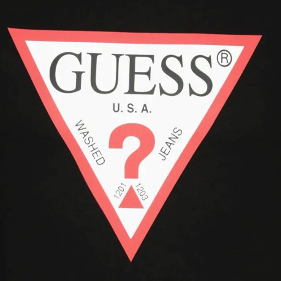 Bluza Męska GUESS LOGO Slim Fit Czarna