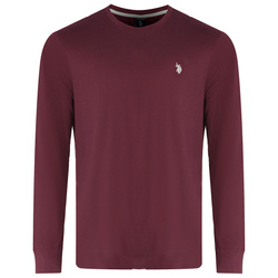 Longsleeve U.S. POLO ASSN. 11C022 98826 Bordowy