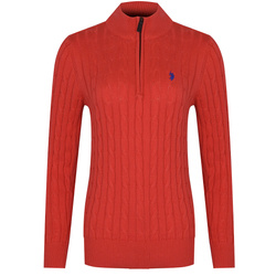 Sweter Damski U.S. POLO ASSN. WP23 KT410 Czerwony