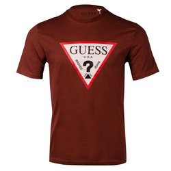 T-Shirt Męski GUESS Logo M1YP59 KAR40 Brązowy