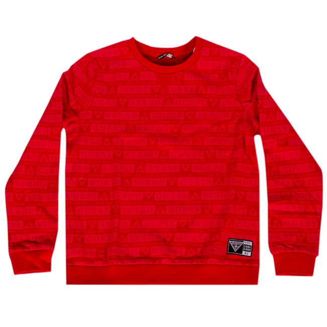 Bluza Dziecięca GUESS Logo L1YQ00 KA6R0 Czerwona