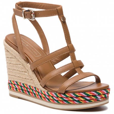 Espadryle Damskie TOMMY HILFIGER FW0FW03821Brazowy