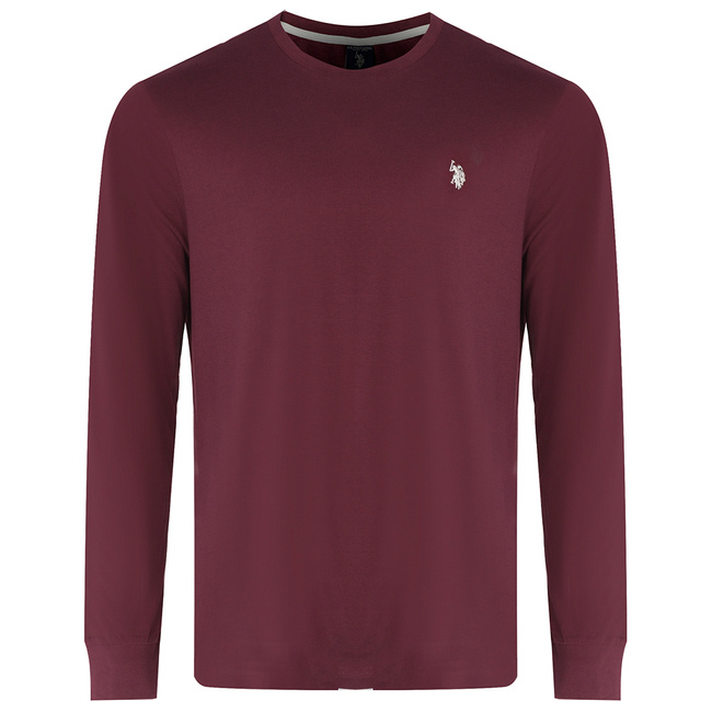 Longsleeve U.S. POLO ASSN. 11C022 98826 Bordowy