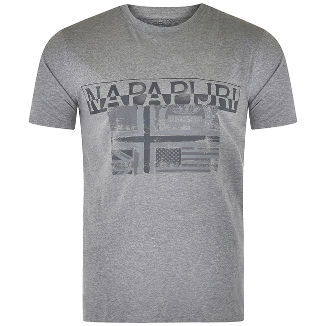 Napapijri T-Shirt Meski N0YHCWBC2 Szary 