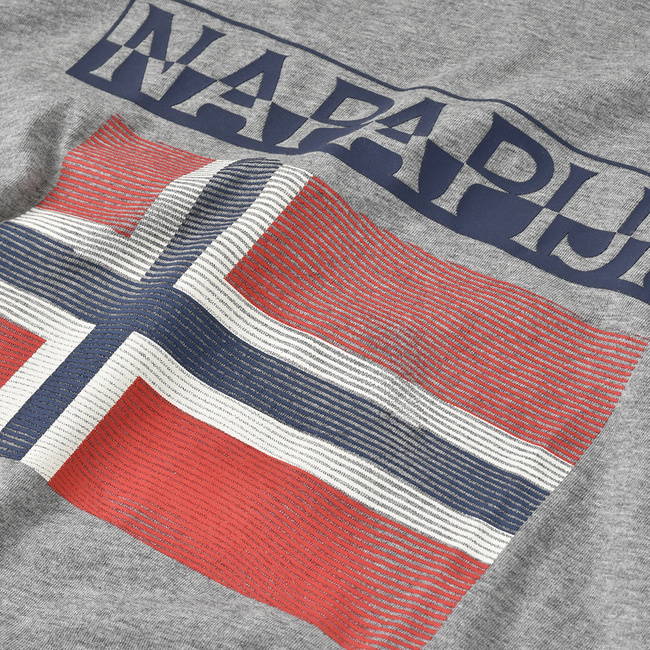 Napapijri T-Shirt Meski NP0A4F7C0021 Szary 