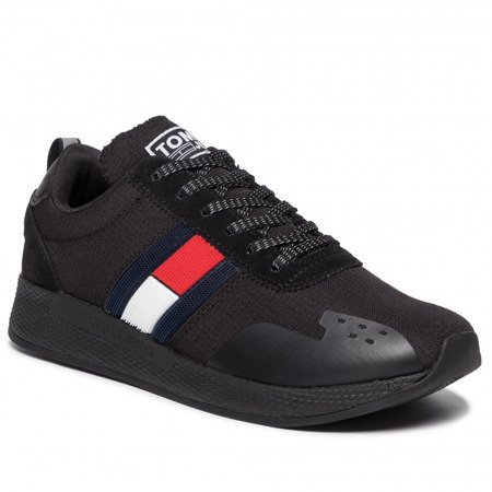 Sneakersy TOMMY JEANS Flag Flexi EM0EM00331 Black