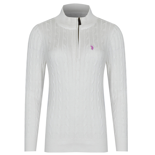 Sweter Damski U.S. POLO ASSN. WP23 KT410 Biały