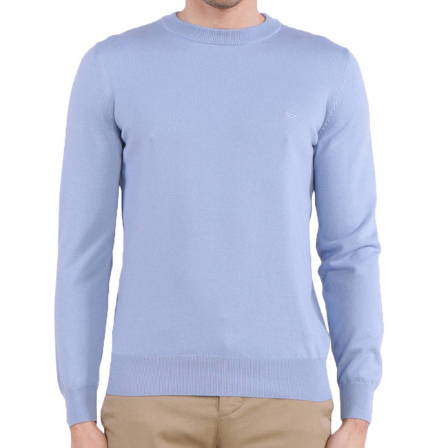 Sweter Męski BOSS Pacas-L 50466684 Błękitny