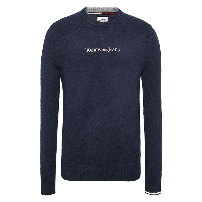 Sweter Męski TOMMY JEANS Logo DM0DM15762 Granatowy