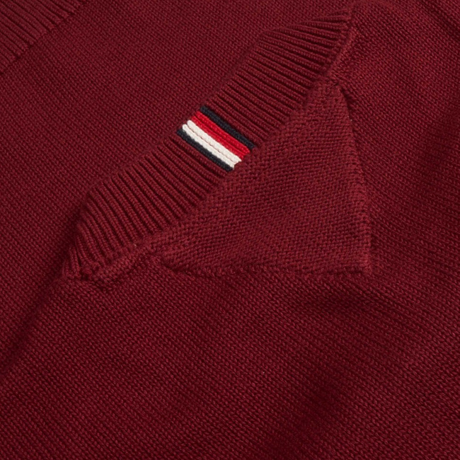 Sweter TOMMY HILFIGER Crew Neck MW0MW33085 Bordowy