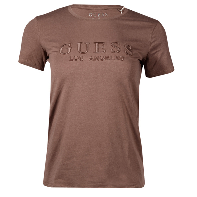 T-Shirt Damski GUESS Logo M1RI28 J1311 Brązowy