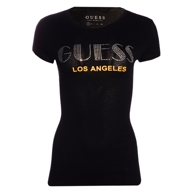 T-Shirt Damski GUESS Logo M1RI32 J1311 Czarny