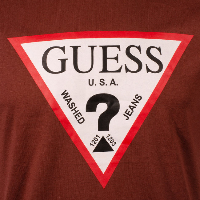 T-Shirt Męski GUESS Logo M1YP59 KAR40 Brązowy