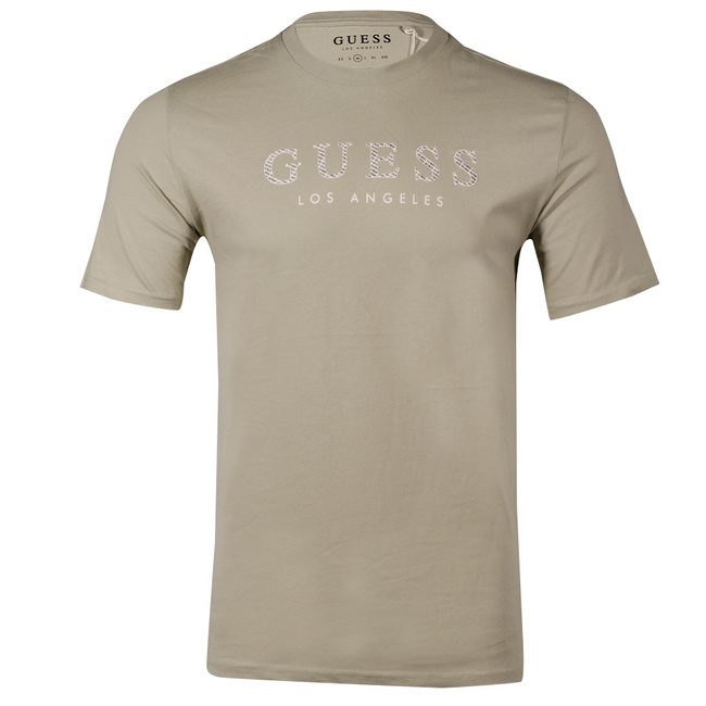 T-Shirt Męski GUESS Logo X3RI01 KAK90 Zielony