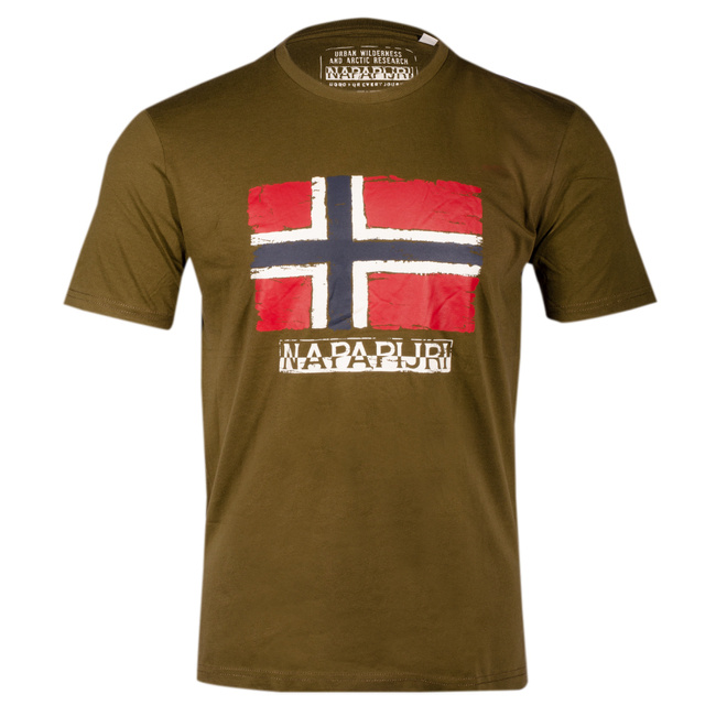 T-Shirt Męski NAPAPIJRI NA4DVS Khaki