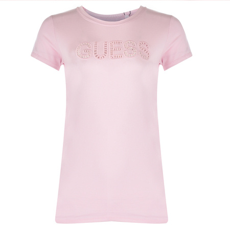 T-shirt Damski GUESS EYELET W1YI20 KAKZ0 Różowy