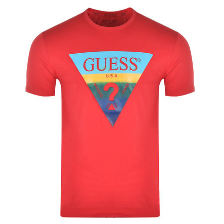 T-shirt Męski GUESS Logo M0BI99 J1300 Czerwony