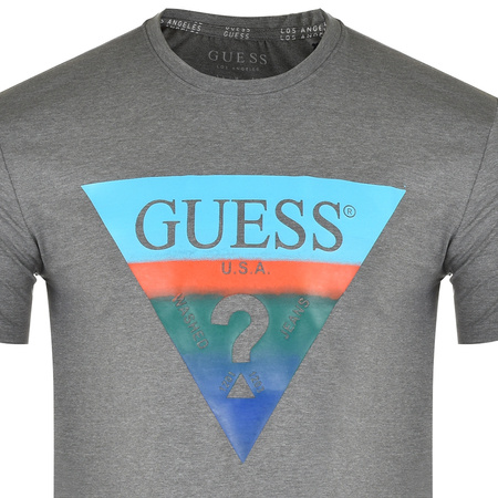 T-shirt Męski GUESS Logo M0BI99 J1300 Szary 