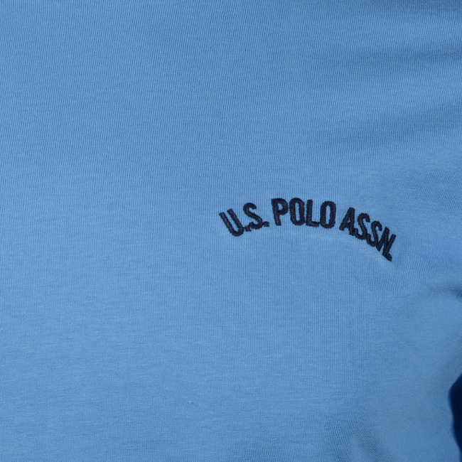 T-shirt Męski U.S. POLO ASSN. Logo US16467 Błękitny