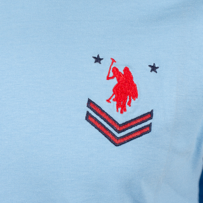 T-shirt Męski U.S. POLO ASSN. Logo US16467 Błękitny