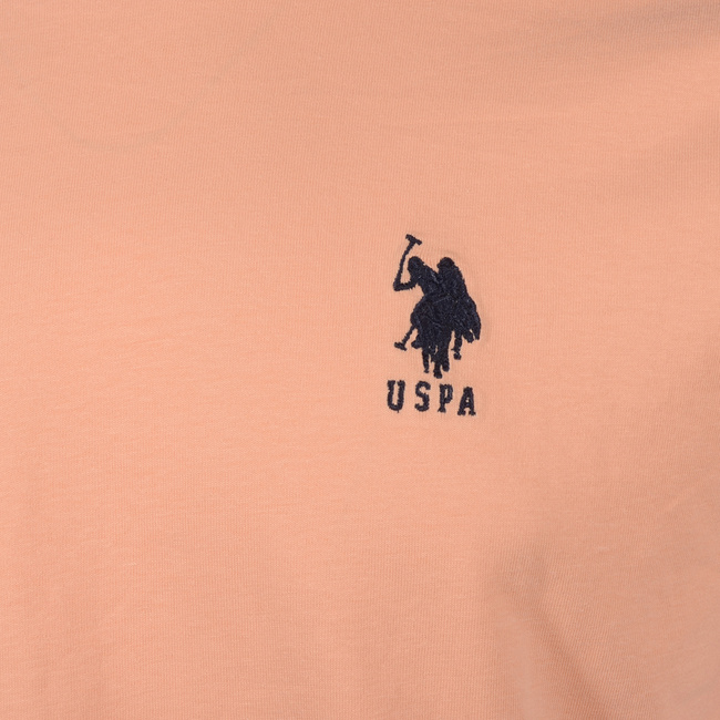 T-shirt Męski U.S. POLO ASSN. US16467 Brzoskwiniowy